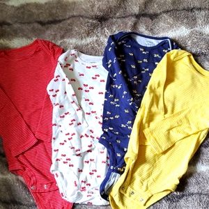 4 Long Sleeve Carter's 24 Month Onesies